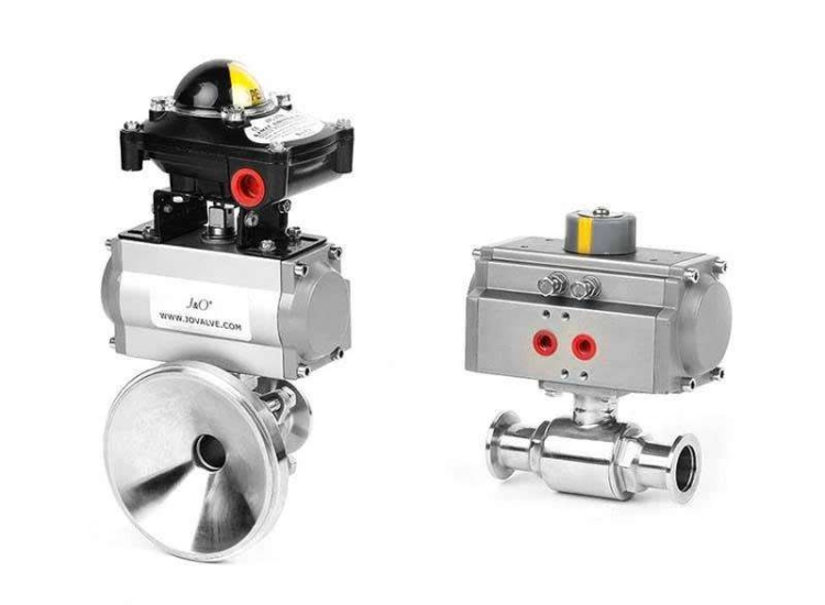 VAN BI INOX VI SINH ĐIỀU KHIỂN KHÍ NÉN- Pneumatic Ball Valves