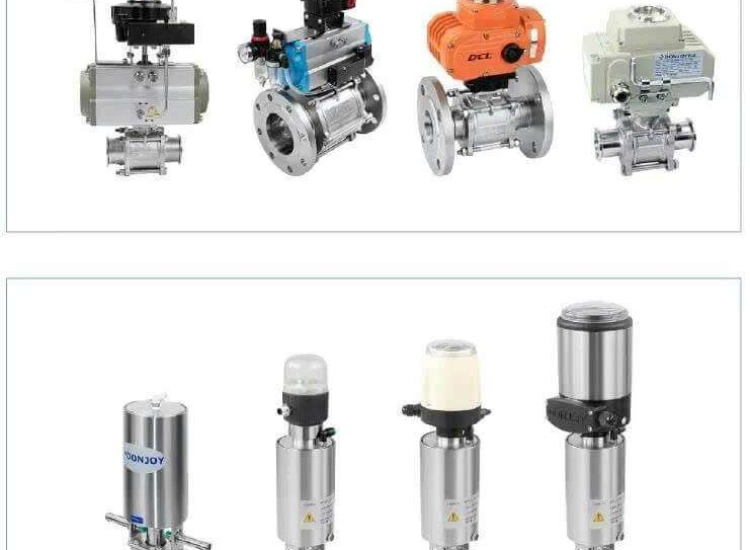 VAN BI INOX VI SINH ĐIỀU KHIỂN KHÍ NÉN- Pneumatic Ball Valves