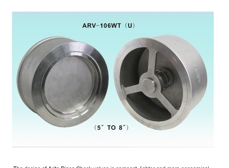 VAN 1 CHIỀU ĐĨA INOX | ARITA | MALAYSIA Từ 1/2"-4 / ARITA-SS316-DISCO-CHECK-PN40-DN15-DN100-NEW