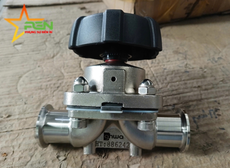 VAN MÀNG ĐIỀU KHIỂN BẰNG TAY INOX 304, 316, DIAPHRAGM VALVE, VAN MÀNG THỰC PHẨM, VAN MÀNG DƯỢC PHẨM, VAN MÀNG VI SINH