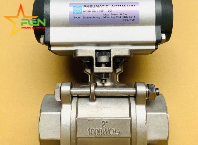 VAN BI INOX 2PC ĐIỀU KHIỂN KHÍ NÉN MẶT BÍCH