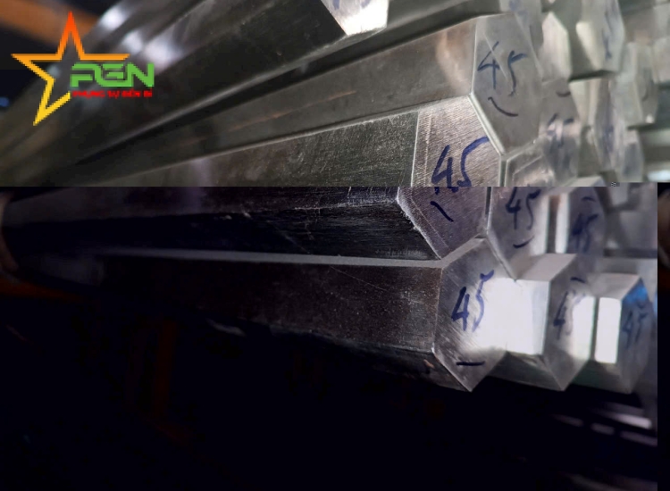 THANH LỤC GIÁC INOX 304|316 PHI 45|S304|316 Stainless Steel Hexagon Bar | Diameter 45mm